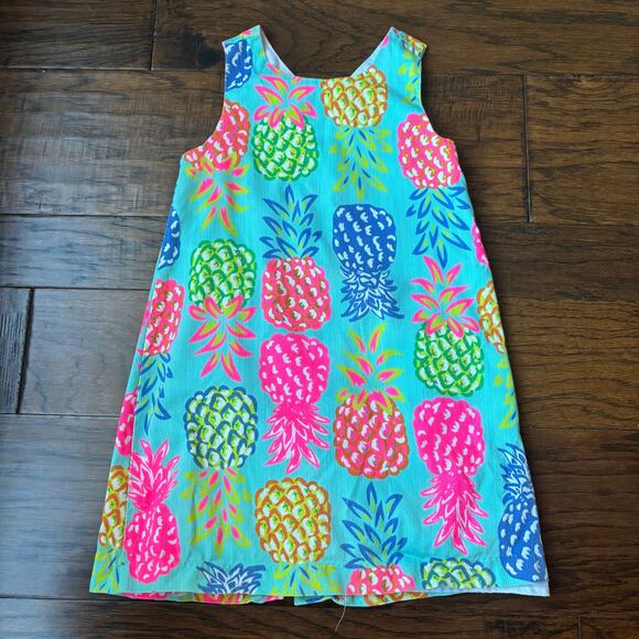 Tommy Bahama Girl’s Pineapple Shift Dress Sz S Colorful Summer Beachy - Picture 1 of 8